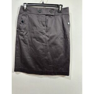 J Crew Women's Dark Brown A Line Skirt Cotton‎ Blend Mini Skirt SZ 2